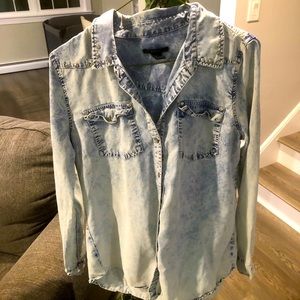 Women’s M Forever 21 Blue Rhinestone Jacket